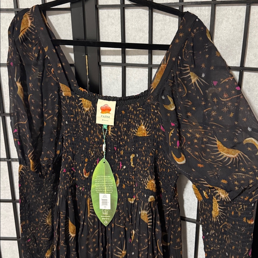 Farm Rio size XL Leopard Sky midi dress celestial - Picture 10 of 10